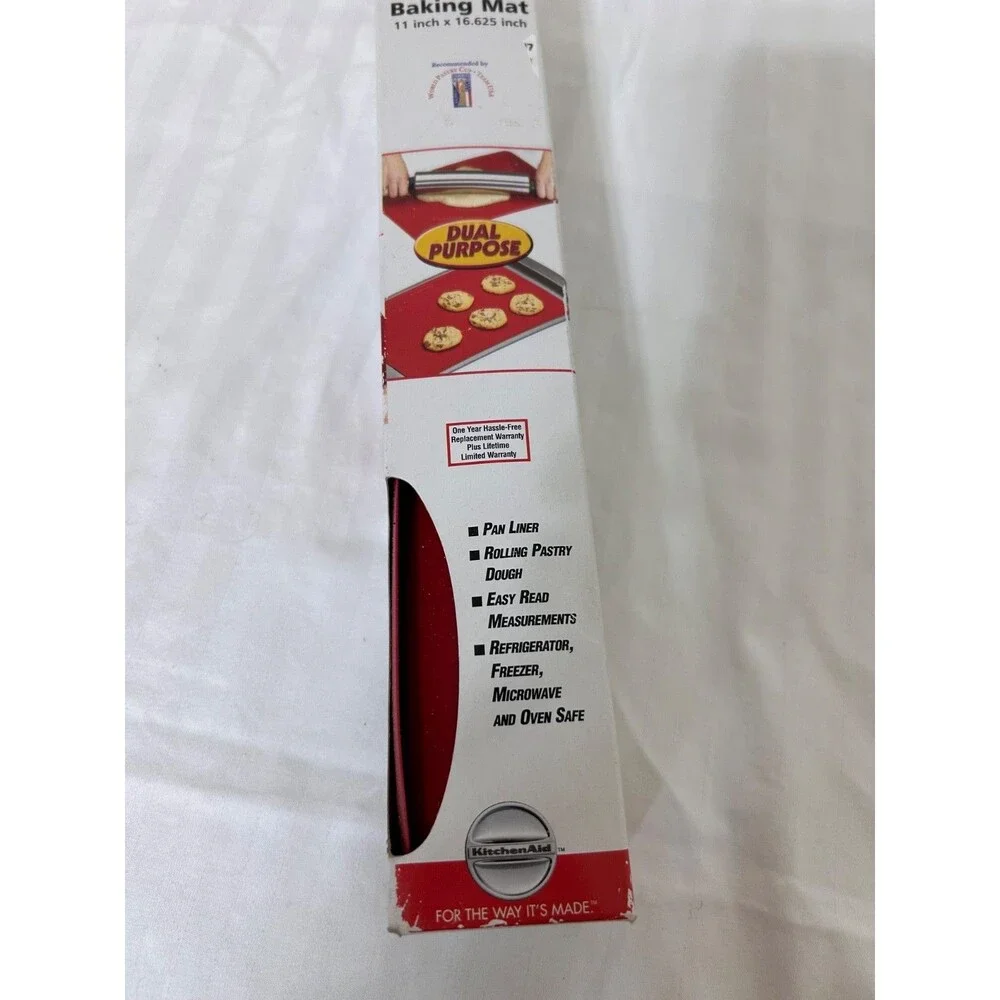 New 2004 Kitchen Aid Silicone Baking Mat 11 in X 16.625‎ Oven Microwave Safe s